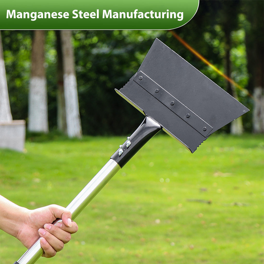 HASTHIP Garden Flat Head Shovel - Garden Weed Spade Shovel - 120CM Garden Cleaning Shovel - Steel Shovel for Gardening with Long Handle - Garden Floor Scraper Shovel - Gardening Weed Remover Tool