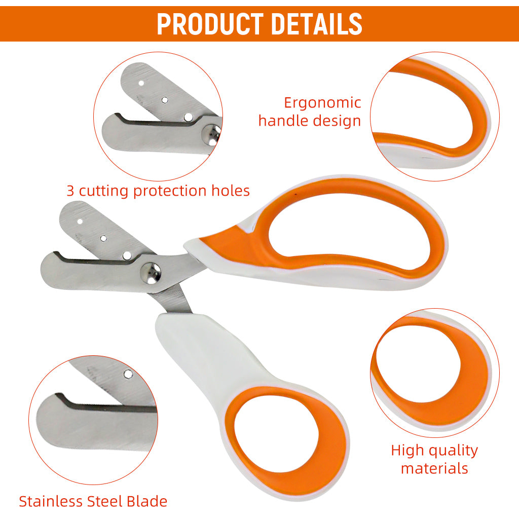 Qpets Cat Nail Clipper with 3 Cutting Guarding Holes 1.5mm/2mm/3mm Safety Nail Clipper for Cats Stainless Steel Safety Pet Nail Grooming Nail Clipper