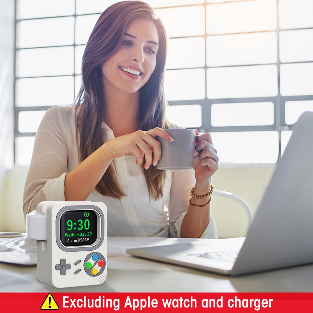 ZORBES Silicone Stand for Apple Watch Retro Cartoon Apple Watch Holder Wireless Charger Organizer Universal Wireless Charger Organizer Charging Stand for Apple Watch Series Apple Watch SE