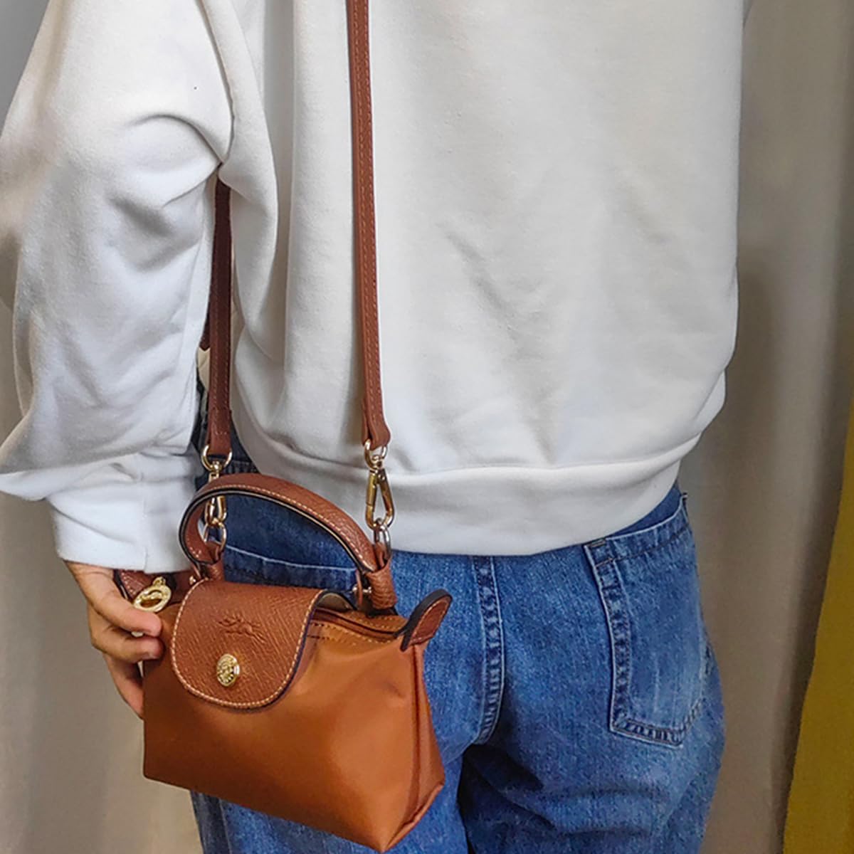 PALAY Shoulder Strap for Bag Fashion Shoulder Strap for Crossbody Bag Brown Satchel Shoulder Strap 47'' Adjustable eQuick Release Shoulder Strap Bag Modification DIY Shoulder Strap Kit