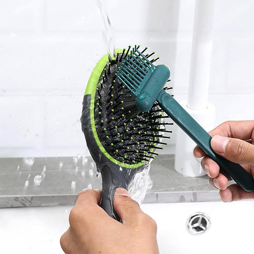 ZIBUYU Comb Cleaning Brushes Professional Soft Brush for Hair Remover 2-In-1 Design Mini Comb Hair Cleaner Tool, Easy to Use Hair Brush Cleaning Tool, Hair Brush Cleaner for Removing Hair & Dust - 2
