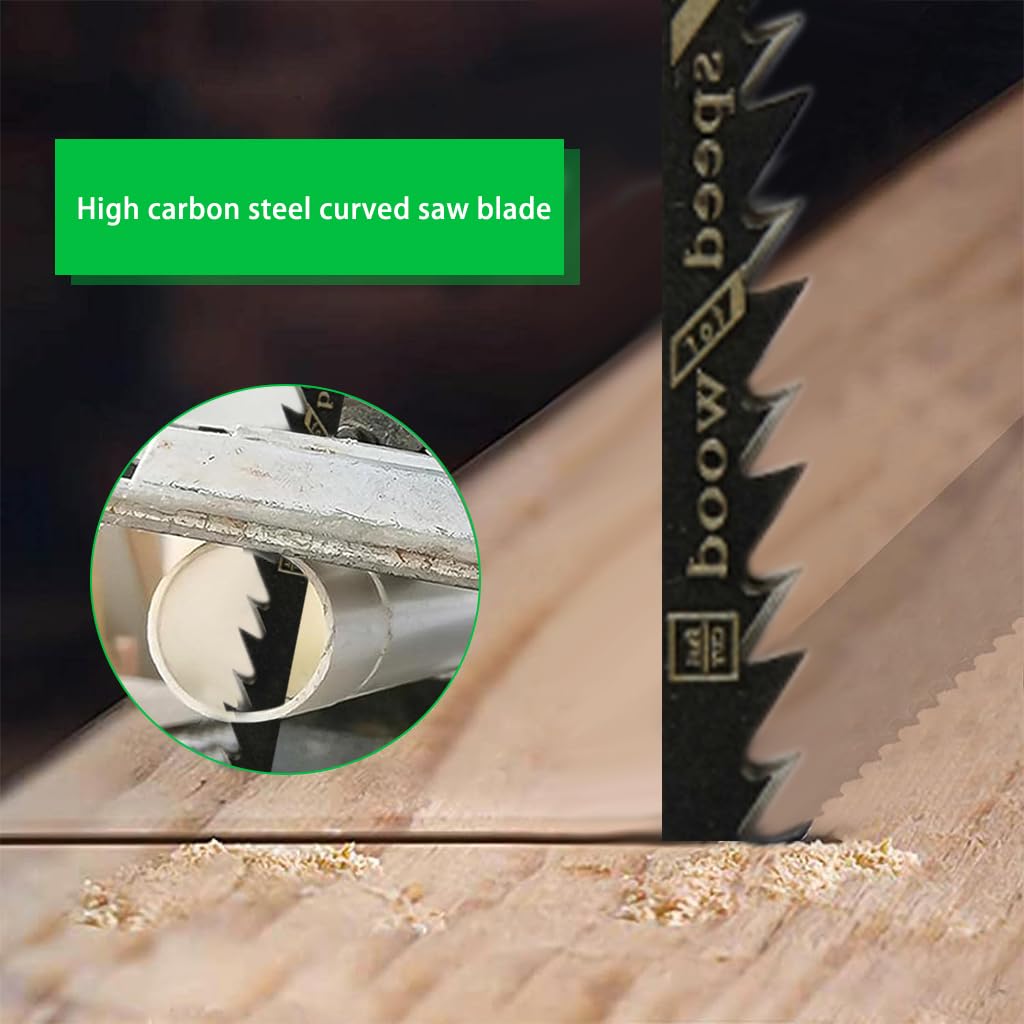 Serplex 50pcs T244D Jigsaw Blades Set T Shank Jigsaw Blades Tool for Wood Jig Saw Blade Set HCS Carbon Steel Saw Blades for Cutting Wood Curved & Scrolling Fine Finish Cuts