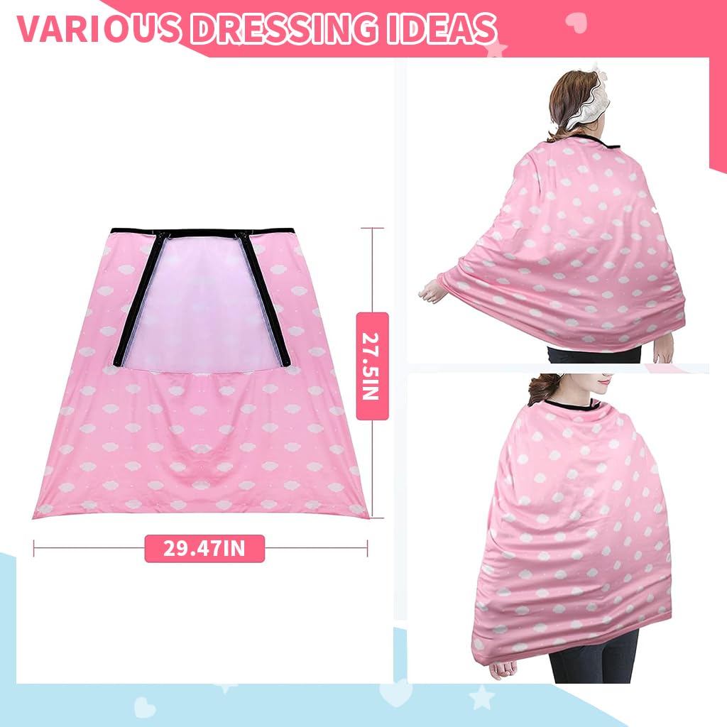 SNOWIE SOFT Baby Car Seat Covers with Breathable Mesh Window, Baby Cart Sunshade Multifunction Baby Stroller Cover Breastfeeding Cover Shawl Nursing Cover Stretchy Stroller Canopy Suitable All Season