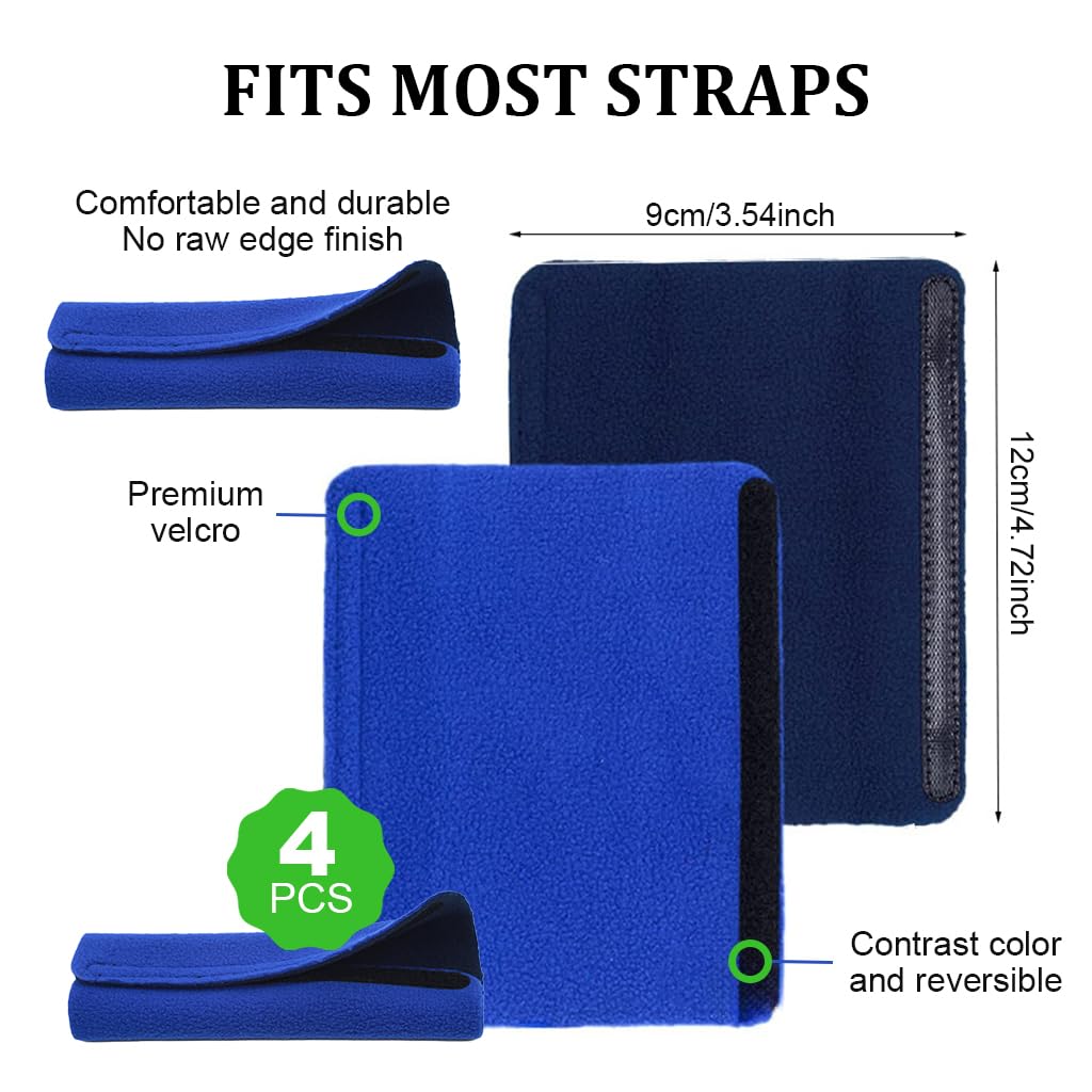 Serplex 4Pcs Plush Wrap Covers for CPAP Headgear Hook and Loop Closure Smooth Strap Cover for Preventing Friction Universal Comfortable CPAP Strap Cover for Sensitive Skin