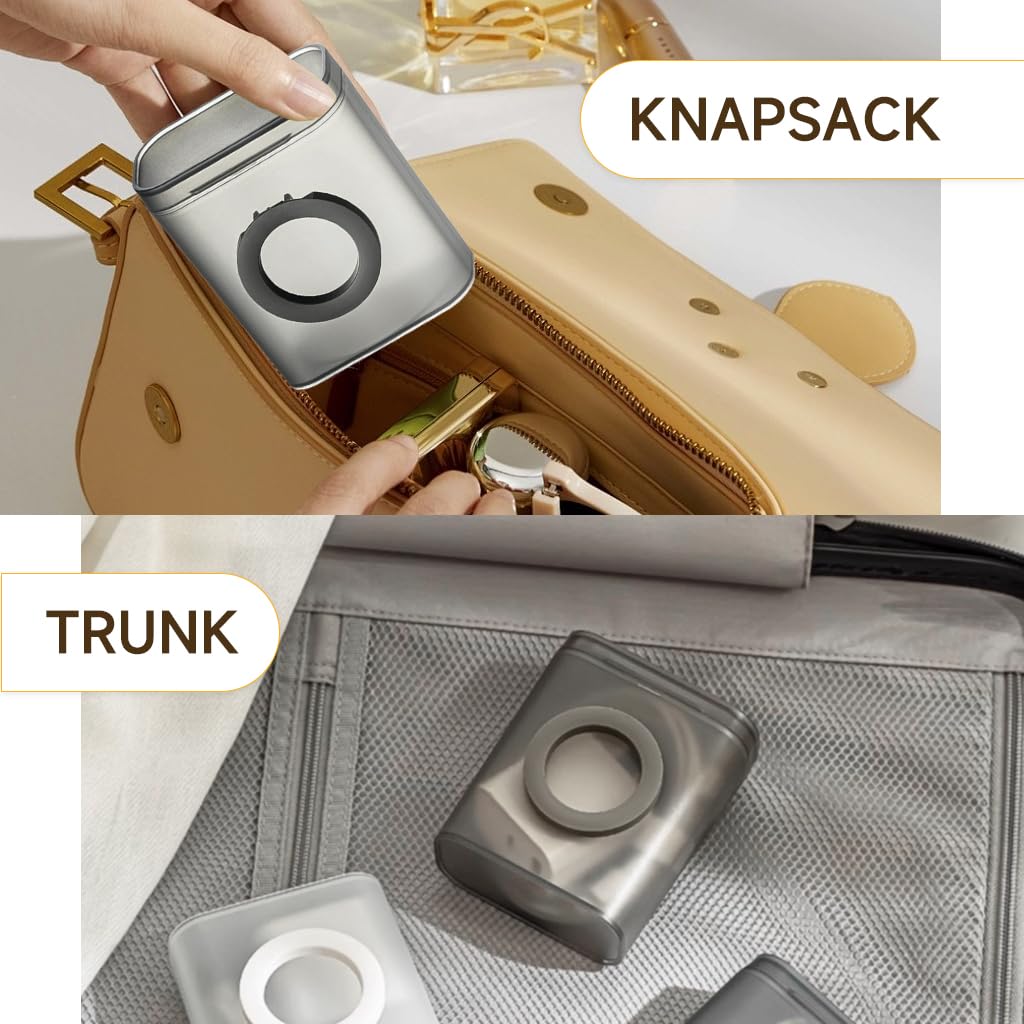 Verilux Charging Cable Organizer Portable Charging Cable Travel Case Charger Holder with Lid and Folding Ring Handle Utility Storage Case for USB Cable, Earphone, Earbuds, Charger, 7.8x4.9x9.3cm