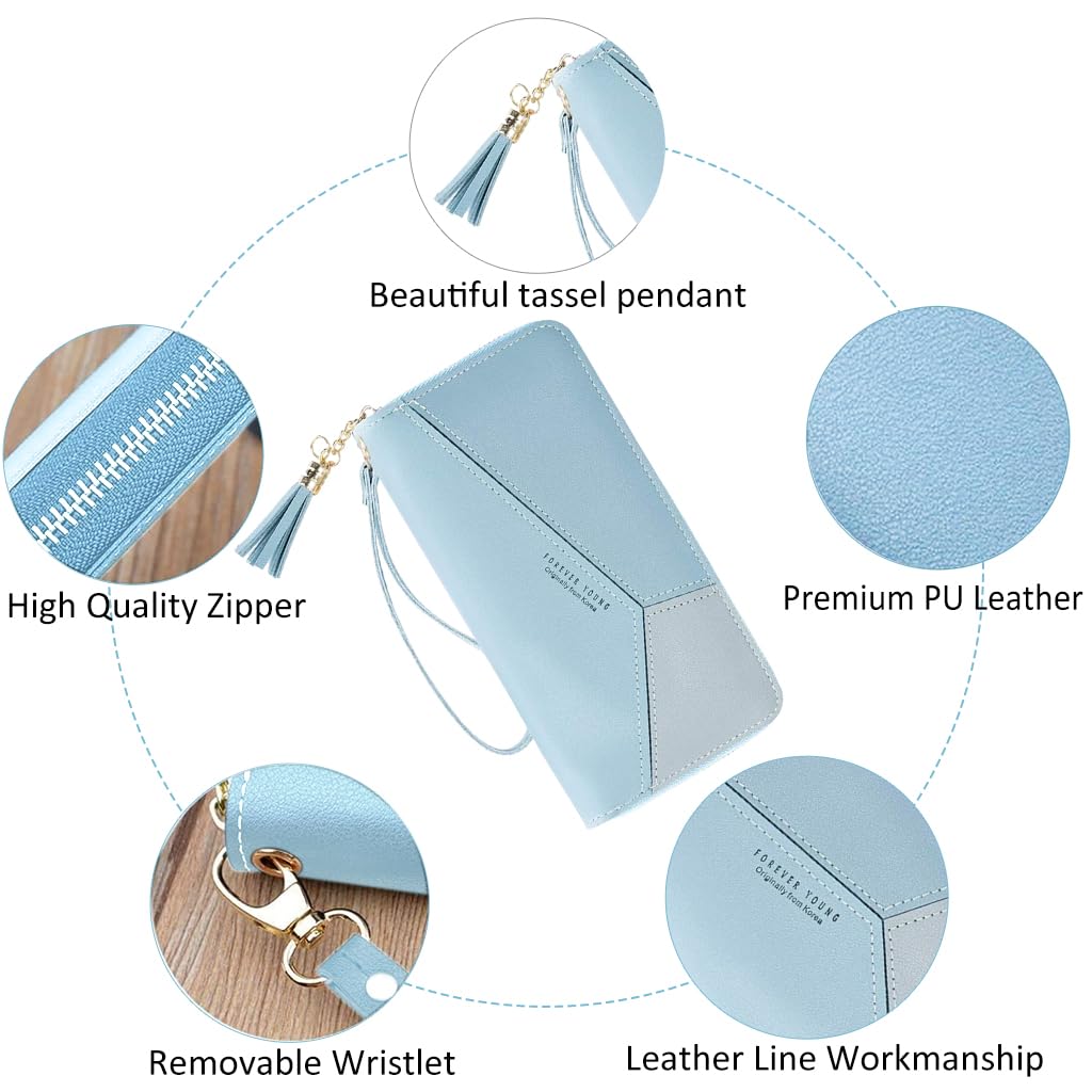 SANNIDHI Leather Women wallet(blue)