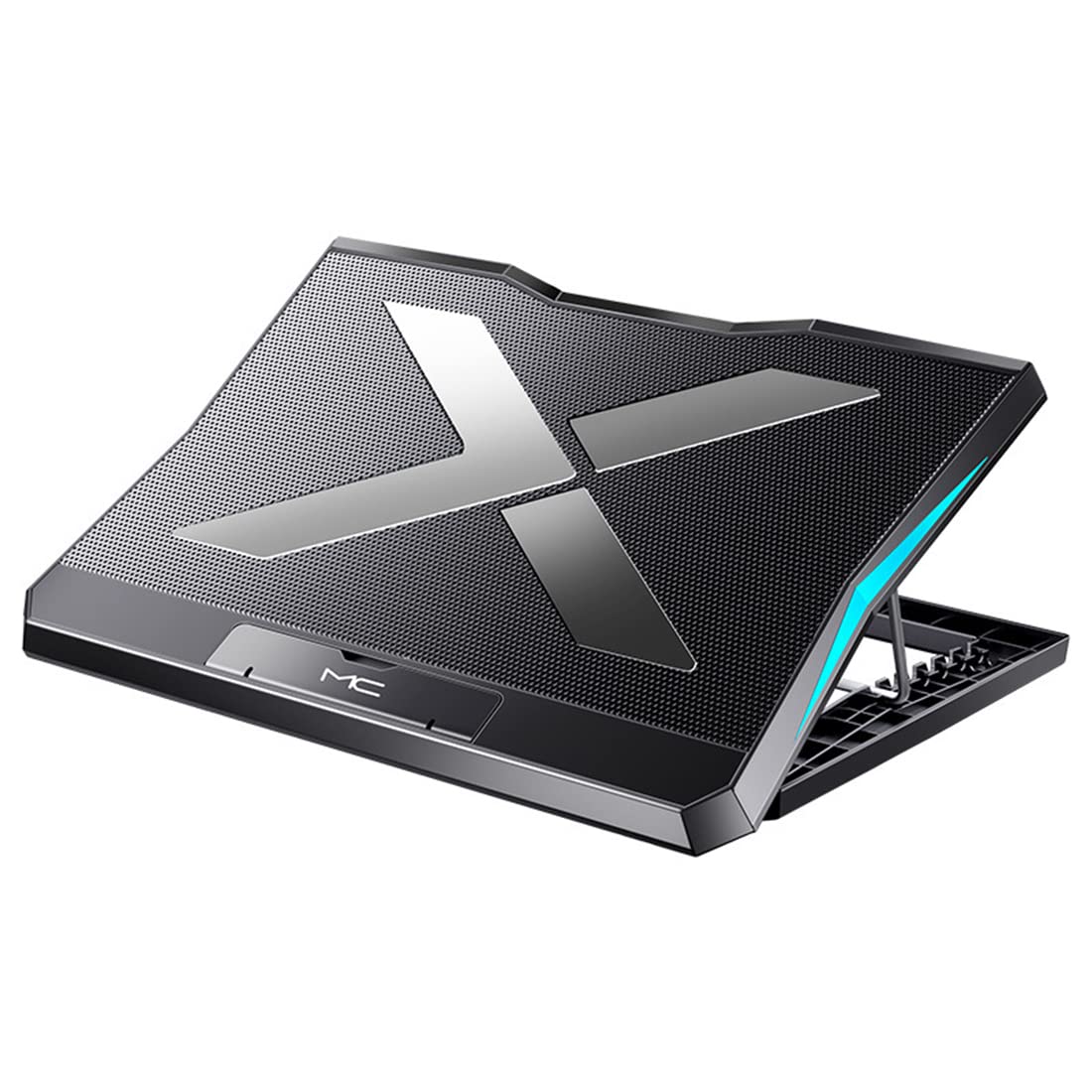 Verilux Laptop Cooling Pad RGB Laptop Cooler Stand with Phone Bracket, Dual USB Port Anti-Slip Cooling Pad 6 Powerful Cooling Fan Stand for 11-17.3 Inch Laptop
