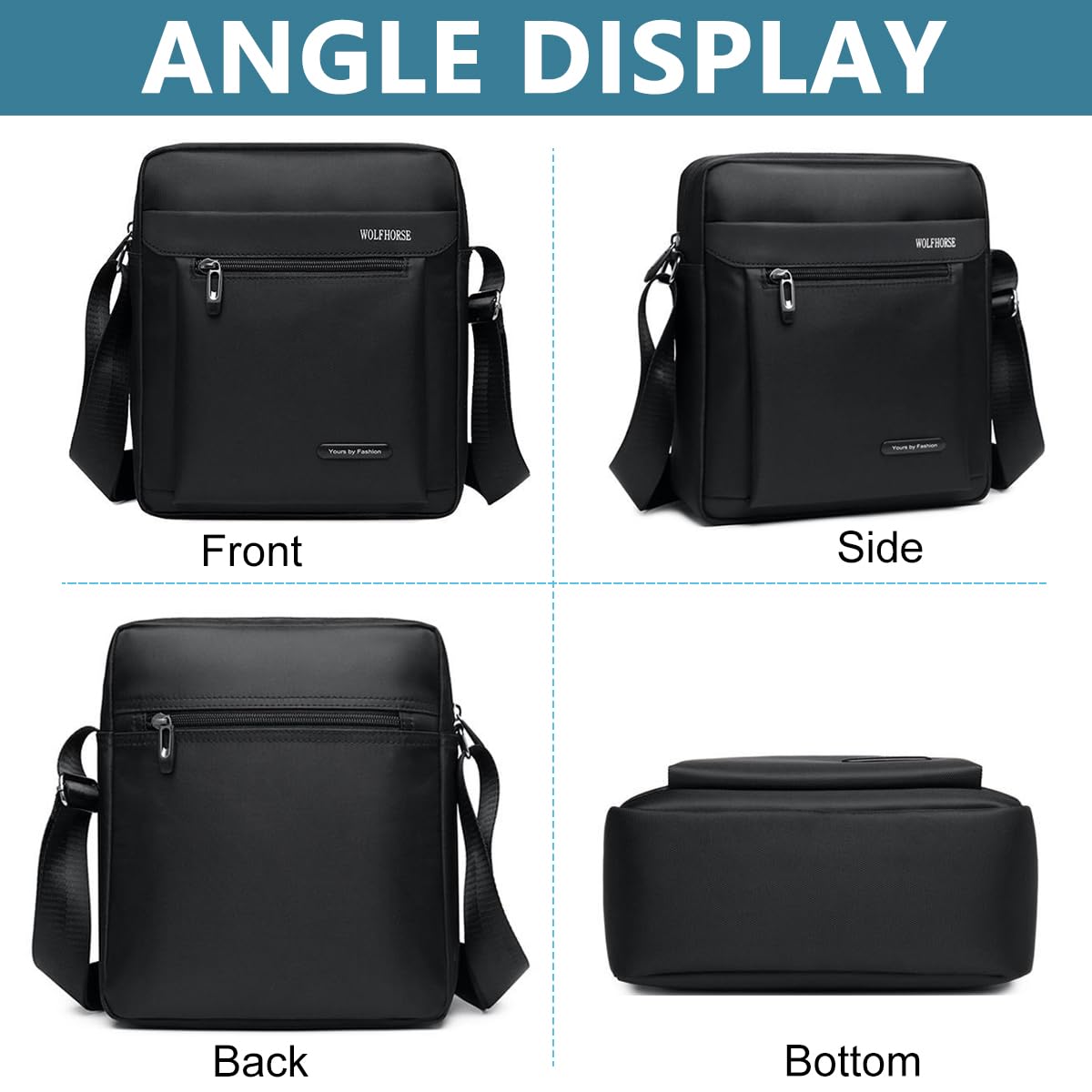 GUSTAVE Sling Bag for Men wtih Adjustable Strap, Waterproof & Anti-Scratch Large Capacity Shoulder Bag Crossbody Bags, Messenger Bag, Stylish Side Bag for College