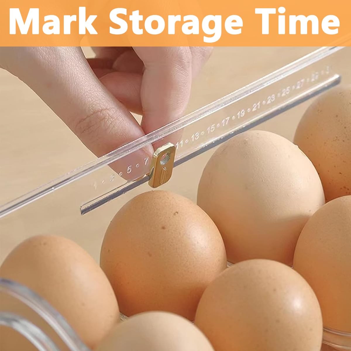 Supvox Egg Tray for Refrigerator, 30 Egg Storage Container, 3 Layer Egg Storage Container for Refrigerator Side Door, Large Capacity Egg Container, Clear Acrylic Egg Organizer, 26 * 10 * 20cm