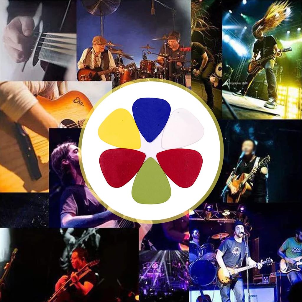 ZIBUYU® 24 Pcs Guitar Picks for Acoustic Guitar Including 6 Thickness 0.58/0.71/0.81/0.96/1.20/1.50 mm X 3