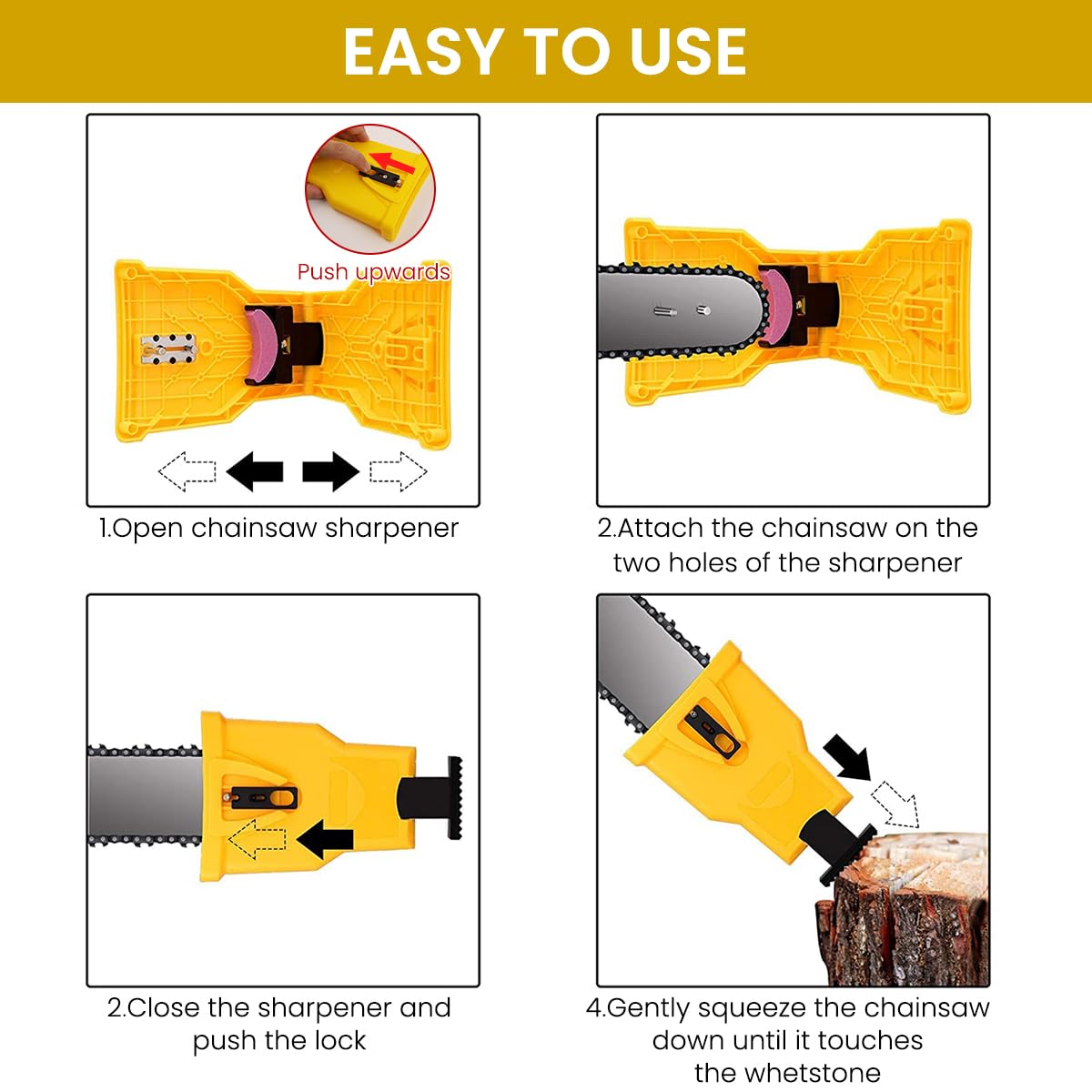 Serplex Sharpener for Chainsaw Manual File Easy Chainsaw Teeth Sharpener Tool Universal Chainsaw Blade Sharpener for 14