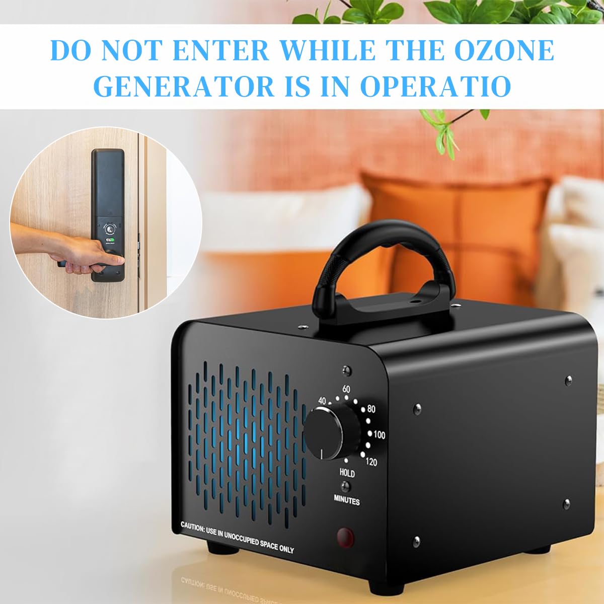 HANNEA Portable Ozone Generator 20, 000mg/h High Capacity Ozone Machine Ozone Disinfection Machine Home Ozone Generator for Water Treatment, Air Purification, Odor Removal