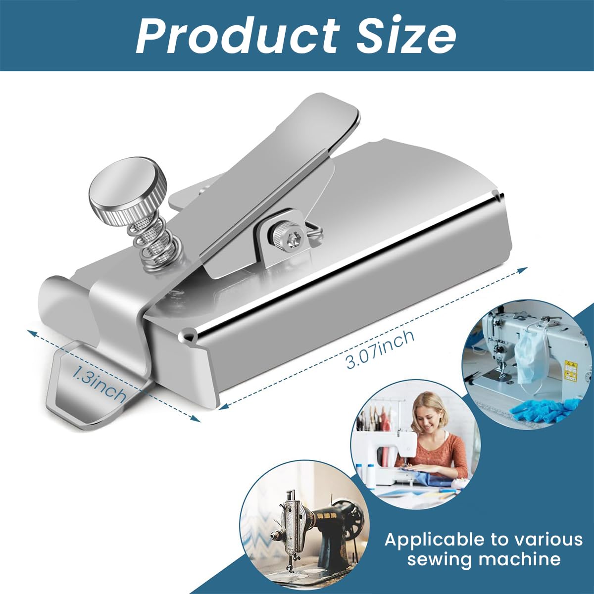 HASTHIP Magnetic Seam Guide for Sewing Machine, Magnet Metal Sewing Guide with Clip, Universal Seam and Hem Guides for Sewing Straight Lines - Easy to Use