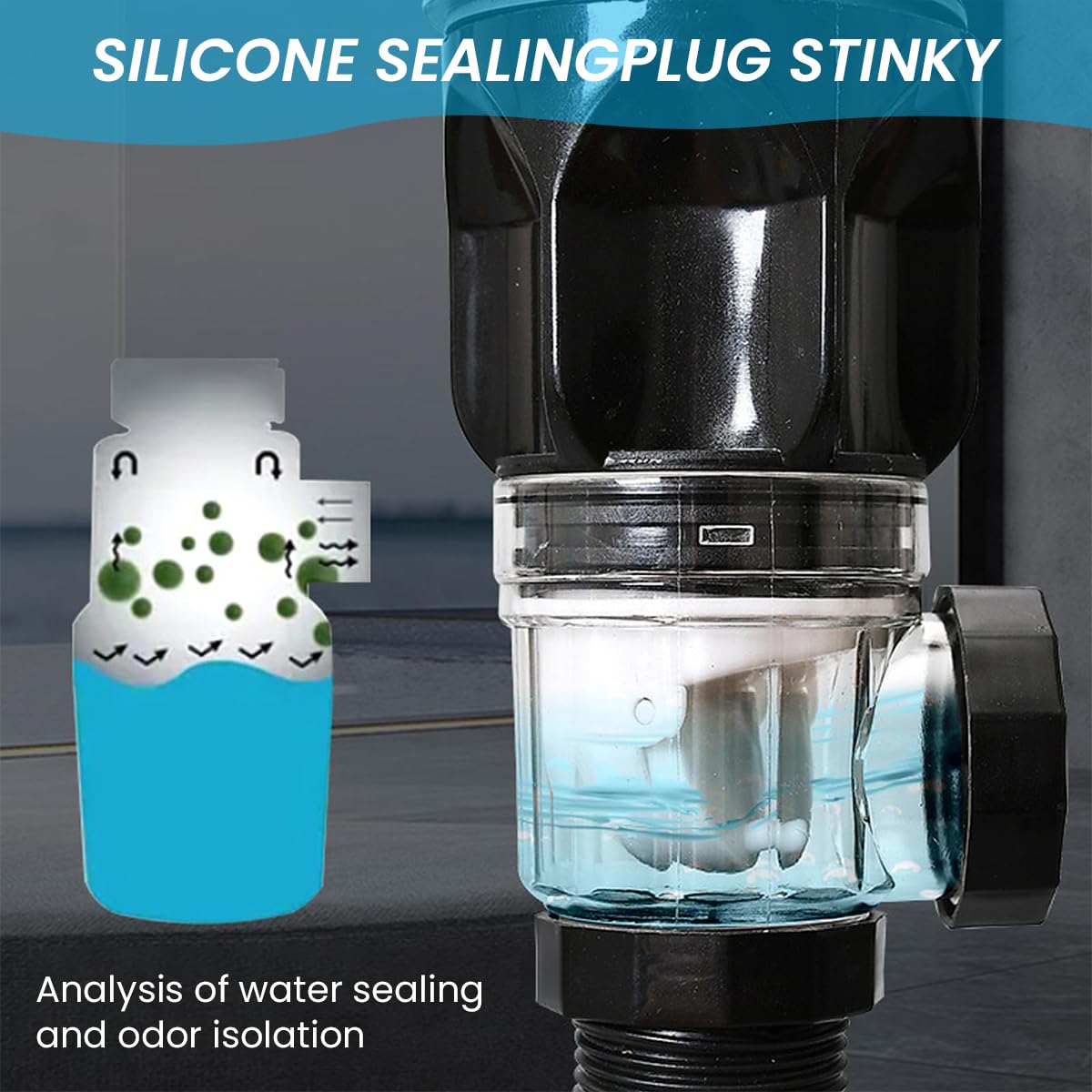 HASTHIP Sink Drain Kit with Flexible Expandable P-Trap Sink Drain Pipe Tube Anti-Odor Bathroom Sink Drain Pipe 3 in 1 Plumbing, Fits for 1-1/4'' & 1-1/2'' Drain Hole, For Kitchen Bathroom Sewer Drain
