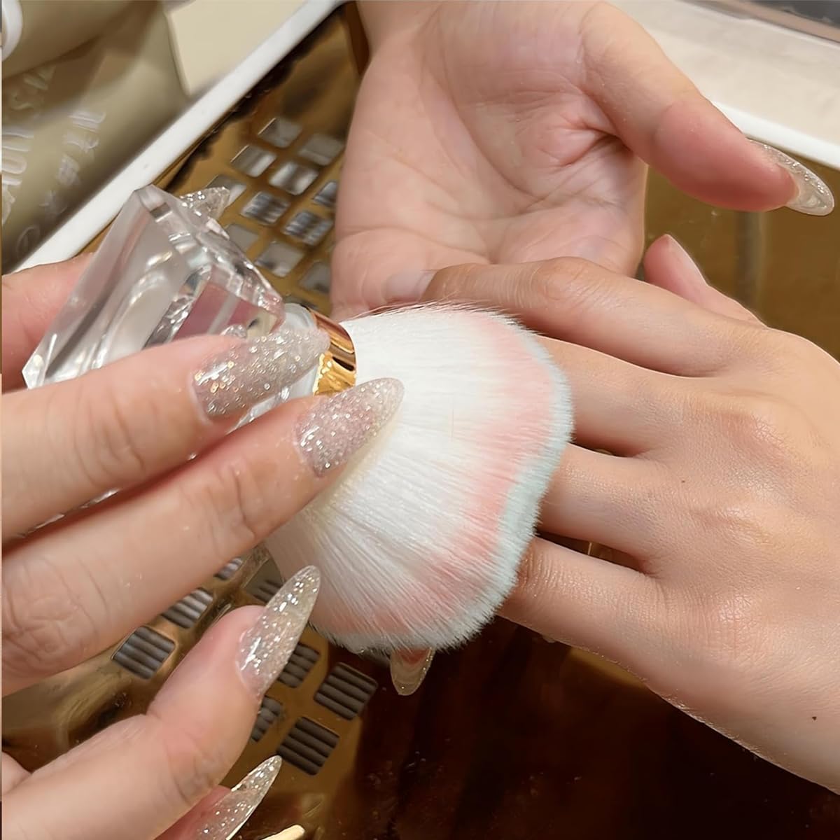 MAYCREATE Nail Art Dust Brush Nail Polishing Dust Bush Soft Nail Cleaning Brush Nail Brush Nail Art Manicure Tools Nail Dust Cleaner Manicure Brush Clean Up Tools