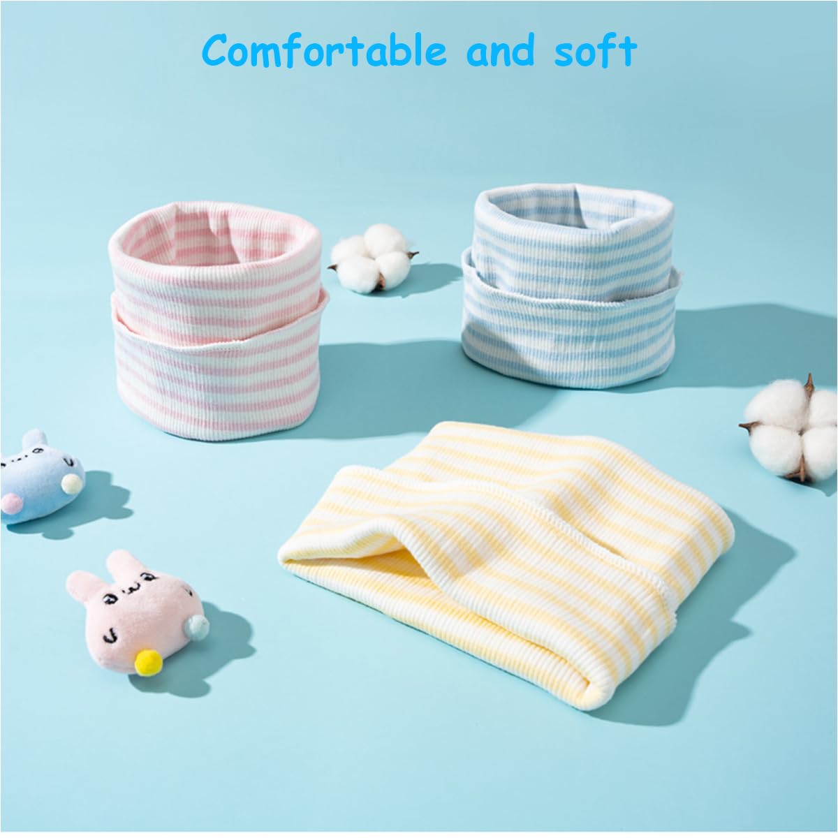 SNOWIE SOFT 3Pcs Cotton Baby Belly Band Baby Belly Button Wrap, Newborn Belly Button Band Umbilical Hernia Belt Adjustable Belly Band Cotton Infant Tummy Band for Infant 0-12 Months, Color Stripe