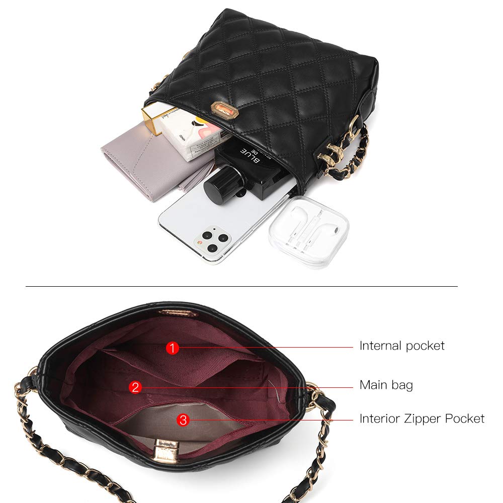PALAY Small Crossbody Bags for Women Purses Fashion Leather Lightweight Handbags Shoulder Bag