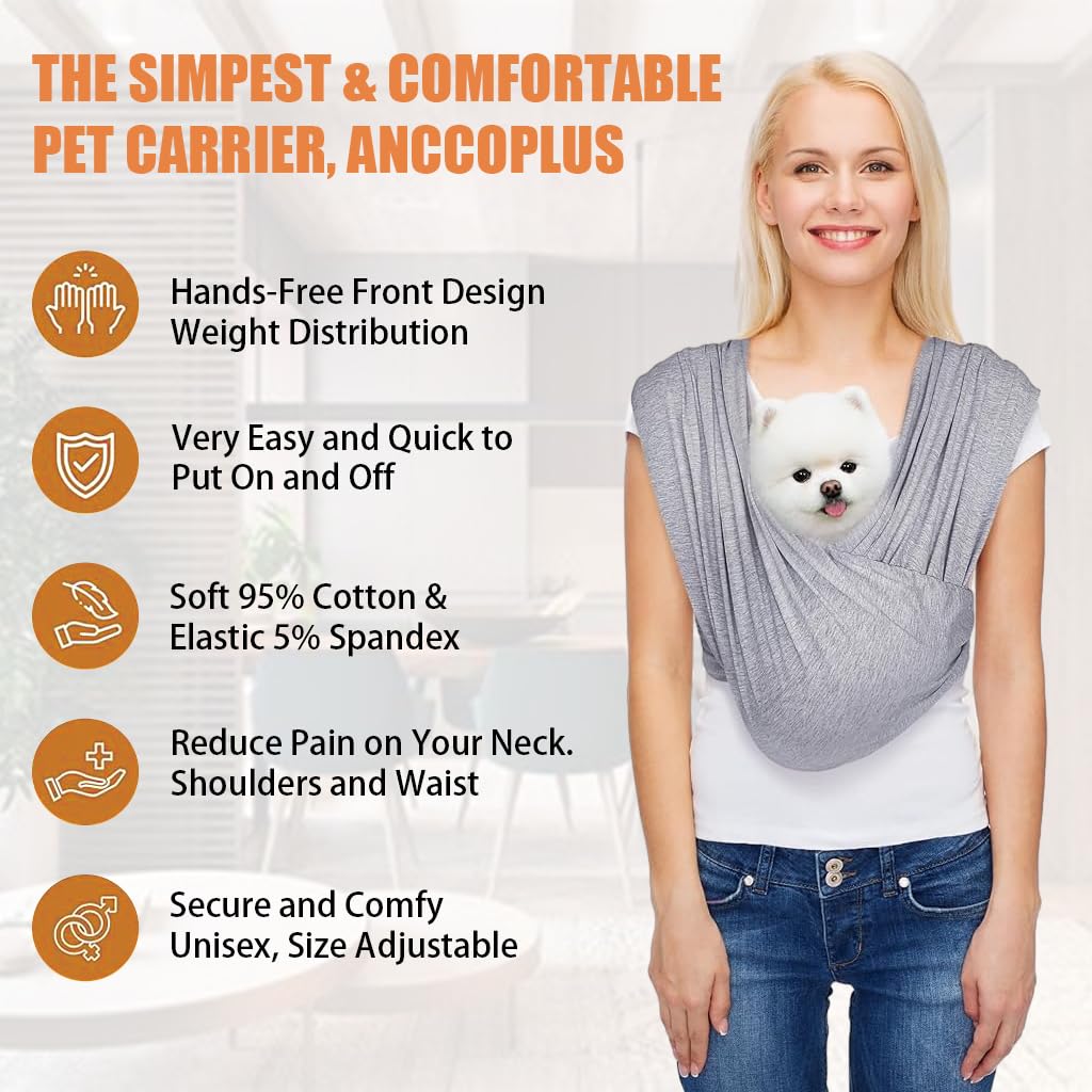 Qpets Pet Carrier for Cat, Dog, Portable & Adjustable Cat Carrier Cotton Fabric Chest Bag Dog Carrier for Small Pet Under 8kg with Quick Release Buckle
