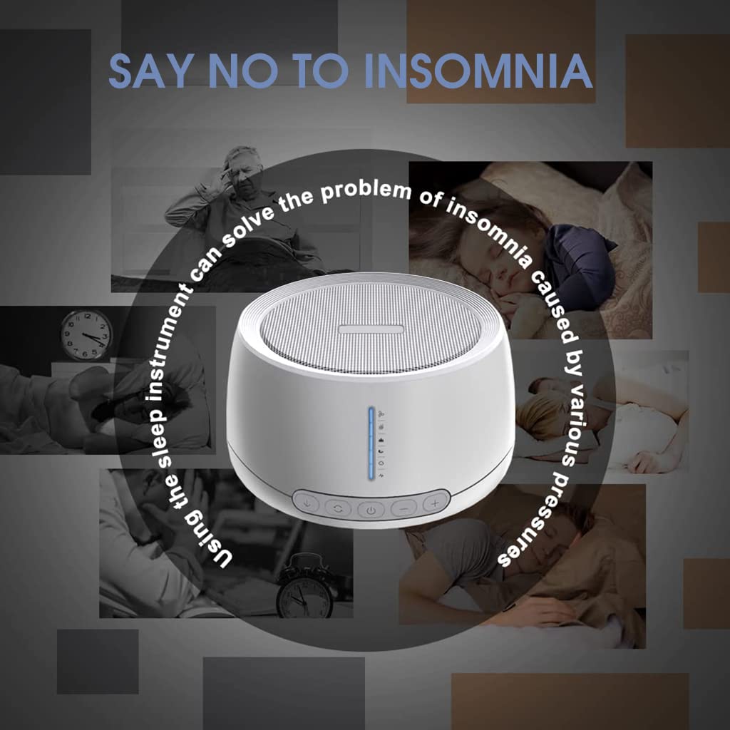 HASTHIP White Noise Machine for Baby Sleep Aid with 30 Natural Soothing Melody White Noise Therapy Machine for Baby Kids Adults 3 Timing Modes & Memory Function White Noise Sounds Machine with 5W Speaker