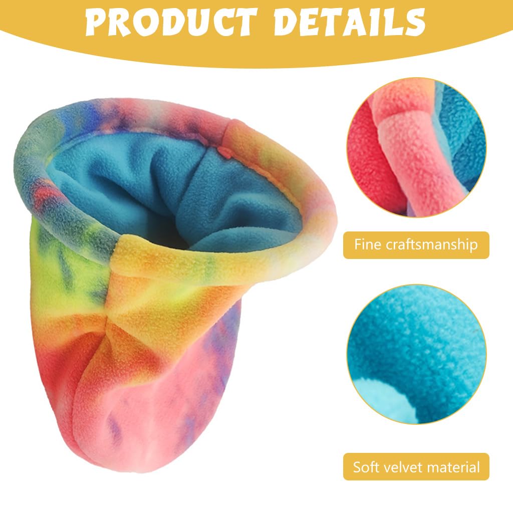 Qpets Hamster Cozy Cave Pet Sleeping Bag for Cage Winter Plush Warm Cozy Cave Fashion Color Warm Hiding Cave