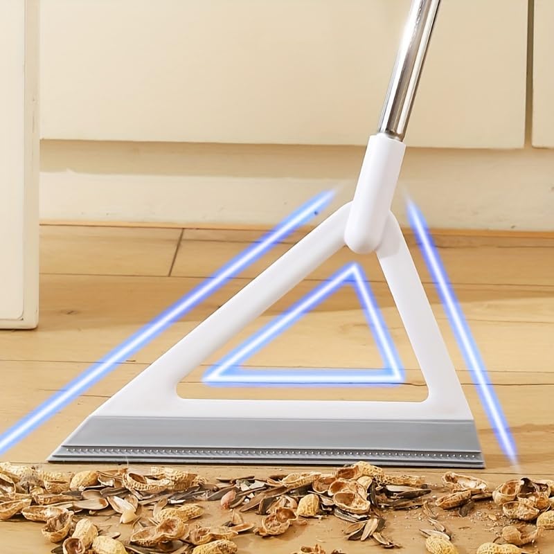 HASTHIP® Wipers for Bathroom Floor - Magic Broom Silicone Floor Wiper Sweeper Magic Mop for Floors Cleaning to The Living Room, Kitchen, Bathroom - White