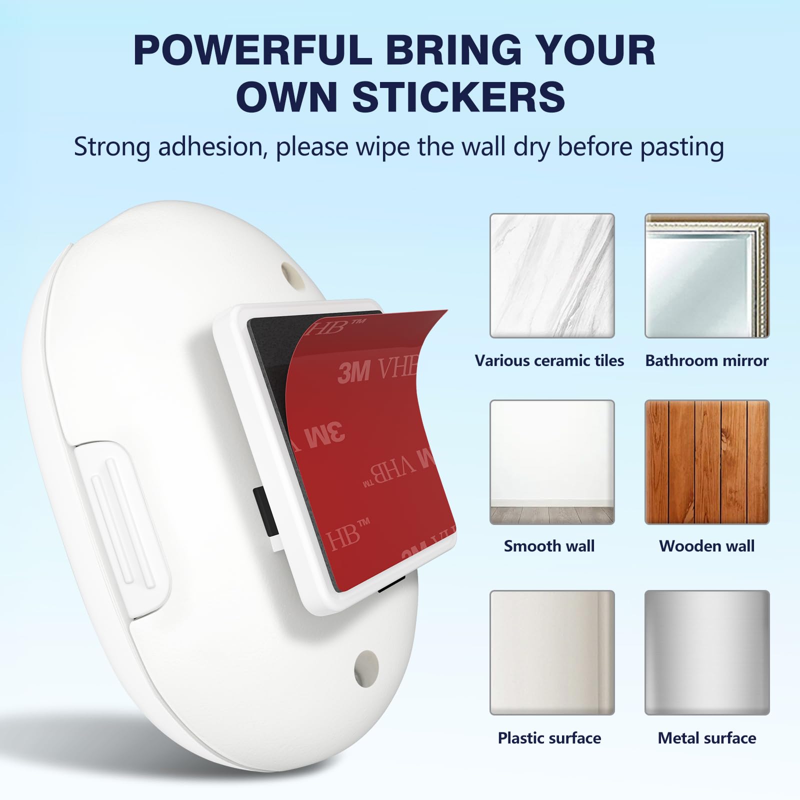 HANNEA Toothbrush Holder with UV Sanitizers USB Rechargeable UV Sanitizer for Toothbrush Travel Toothbrush Case Bathroom Self Adhesive Wall Dust Proof Mini Antibacterial Toothbrush Holder