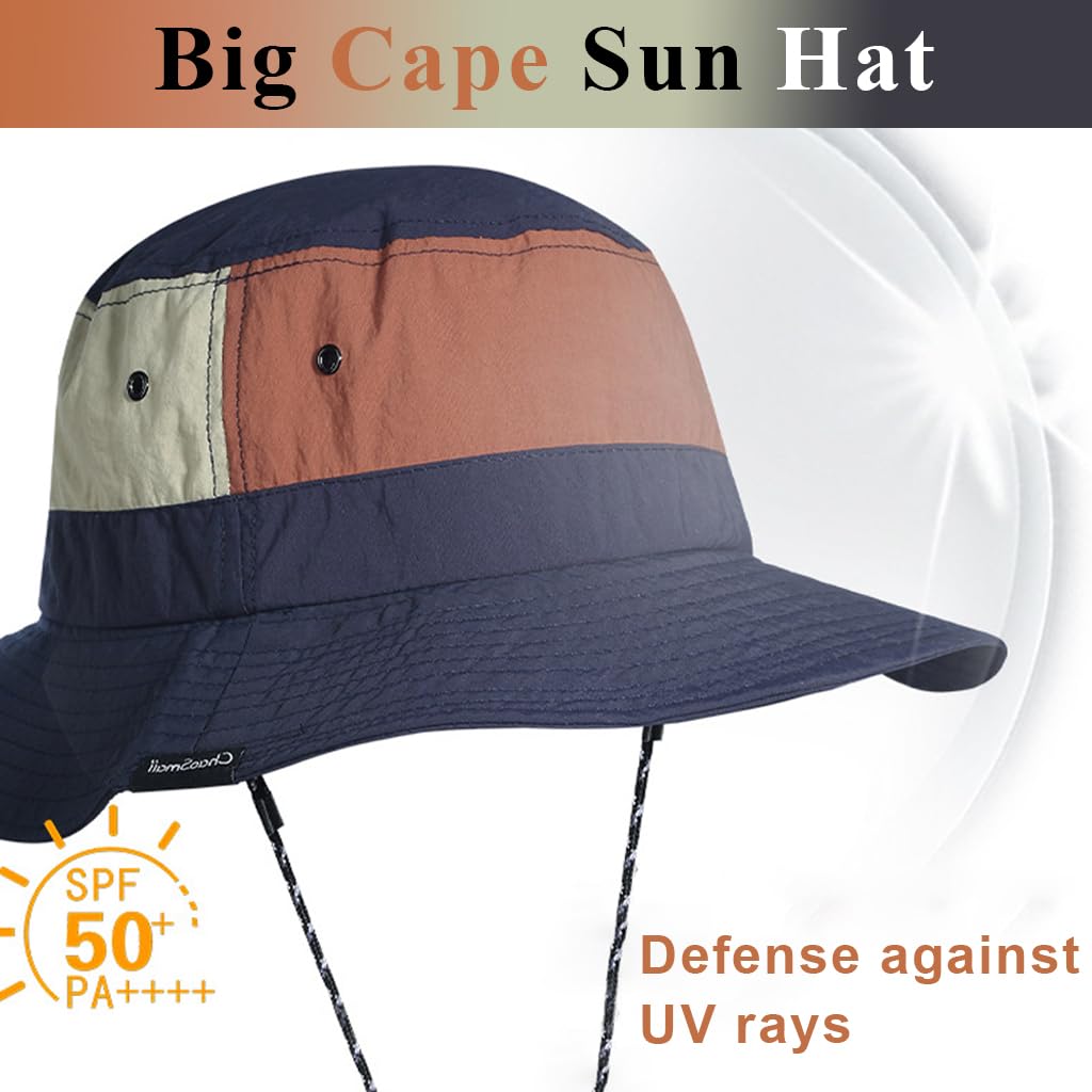 PALAY Bucket Hat for Women Fashion Sun Hats for Women Summer Fishsing Beach Hat with Chin Cord Foldable Quick Dry Lightweight Bucket Hat for Camping Hiking Cycling
