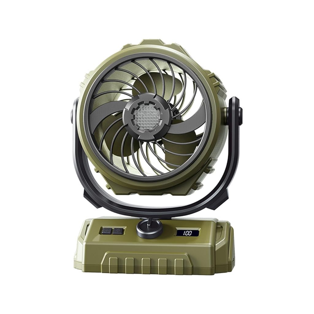 Verilux® 3 in 1 Table Fan with Night Light, 270°Automatic Oscillating Head and 300°Manual Flip, Desktop Fan with 100 Digital Speed Adjustable, with Clip and Power Bank for Home, Office, Camping