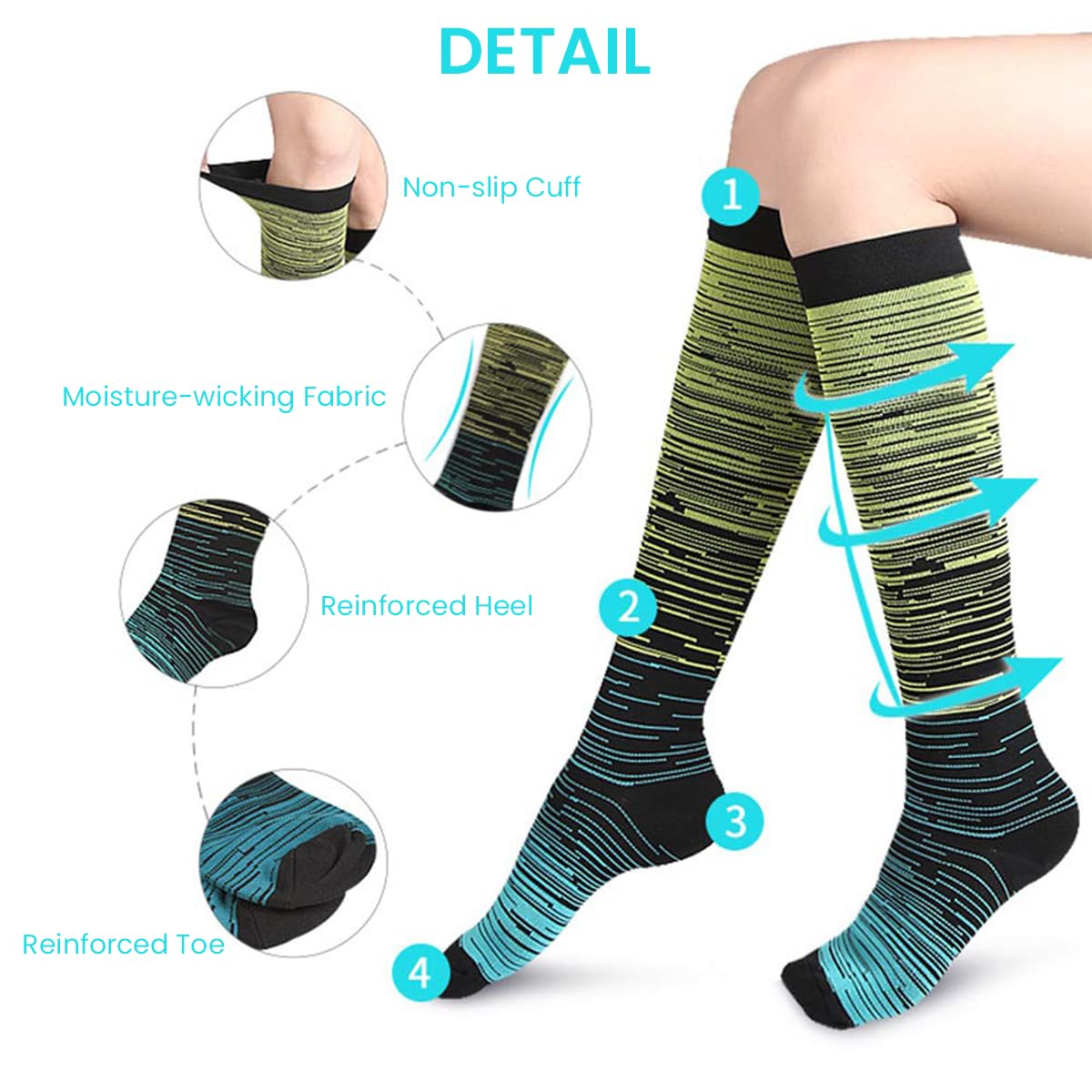 Optifit Classic Football Stockings, Knee Length Stockings, Football Socks, Soccer Socks, Sports Socks, Football Stockings for Men & Women (3 Pairs)