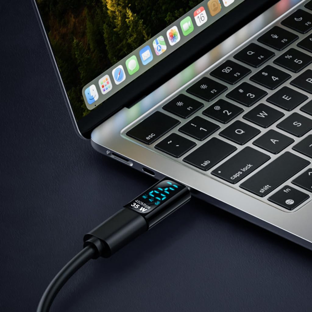 Verilux USB C to Light-ning Adapter with LED Display, Support PD 35W Fast Charging & 480Mbps Data Sync Real Time Power Display Universal USB C to Light-ning Connector for iPhone/iPad/iPod