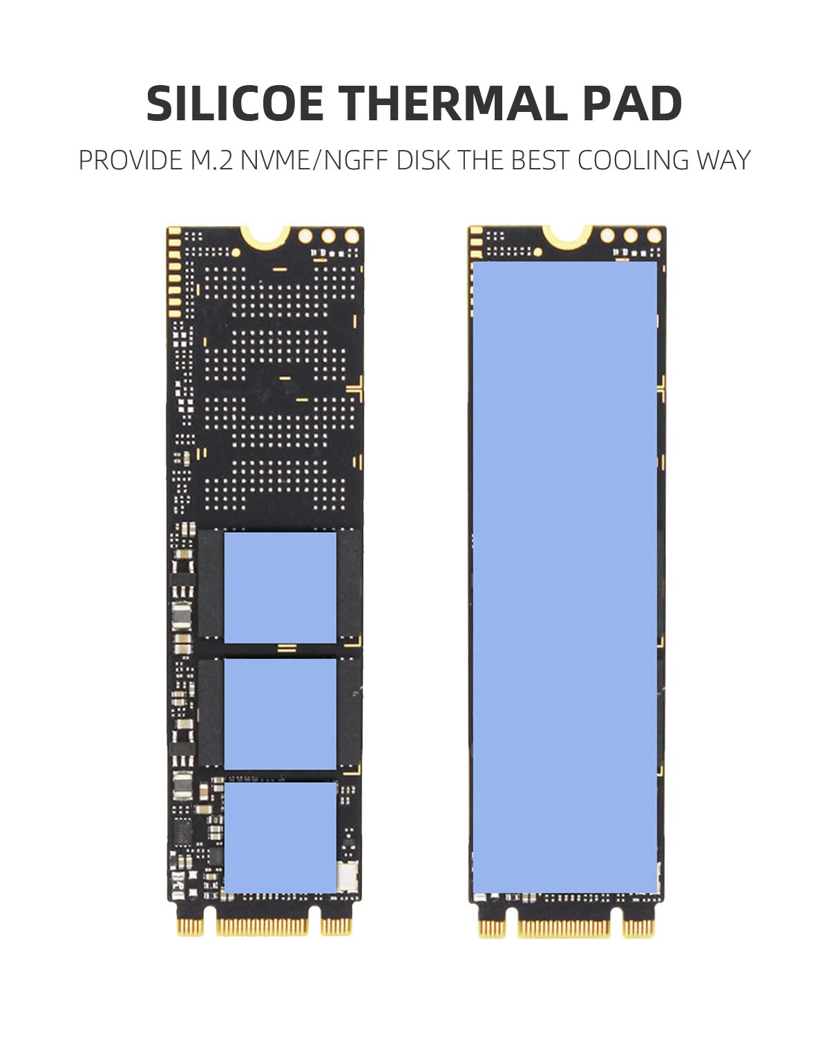 ZORBES M.2 SSD Heatsink, Aluminum M.2 2280 SSD Heatsink with Thermal Silicone Pads