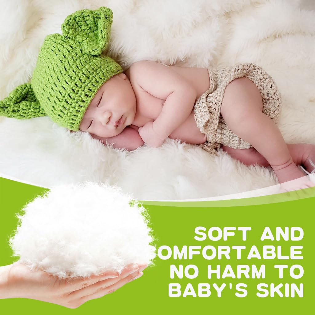 SNOWIE SOFT Baby Crochet Hat Baby Yoda Photography Props Creative Crocheting Baby Yoda Hat and Pants with Soft Crocheting Lightsaber Halloween Baby Costume Star Wars