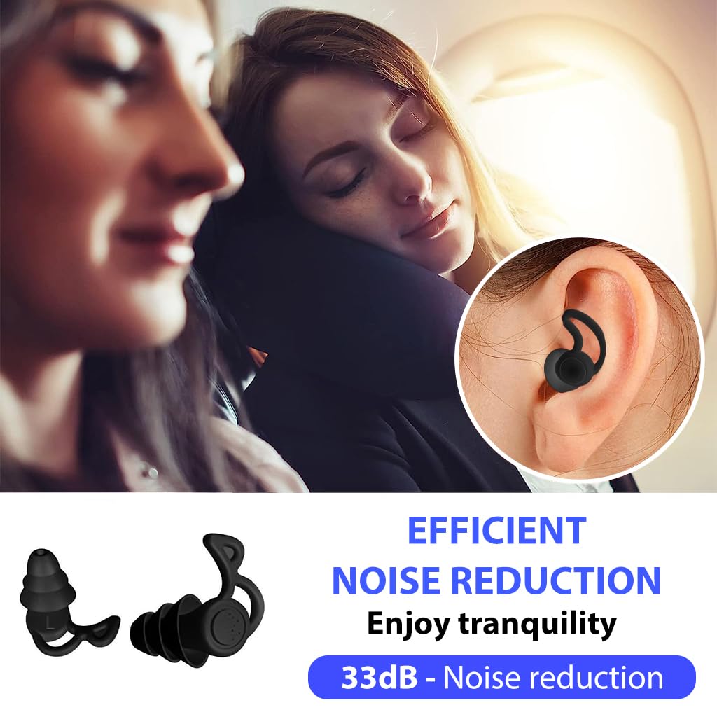 Proberos Swimming Ear Plugs Nose Clip for Adults Waterproof Silicone Ear Plugs for Swimming Soft Spiral Swim Earplugs with Storage Box Swimming Ear Plug Nose Clip for Swimming, Surfing, Snorkeling