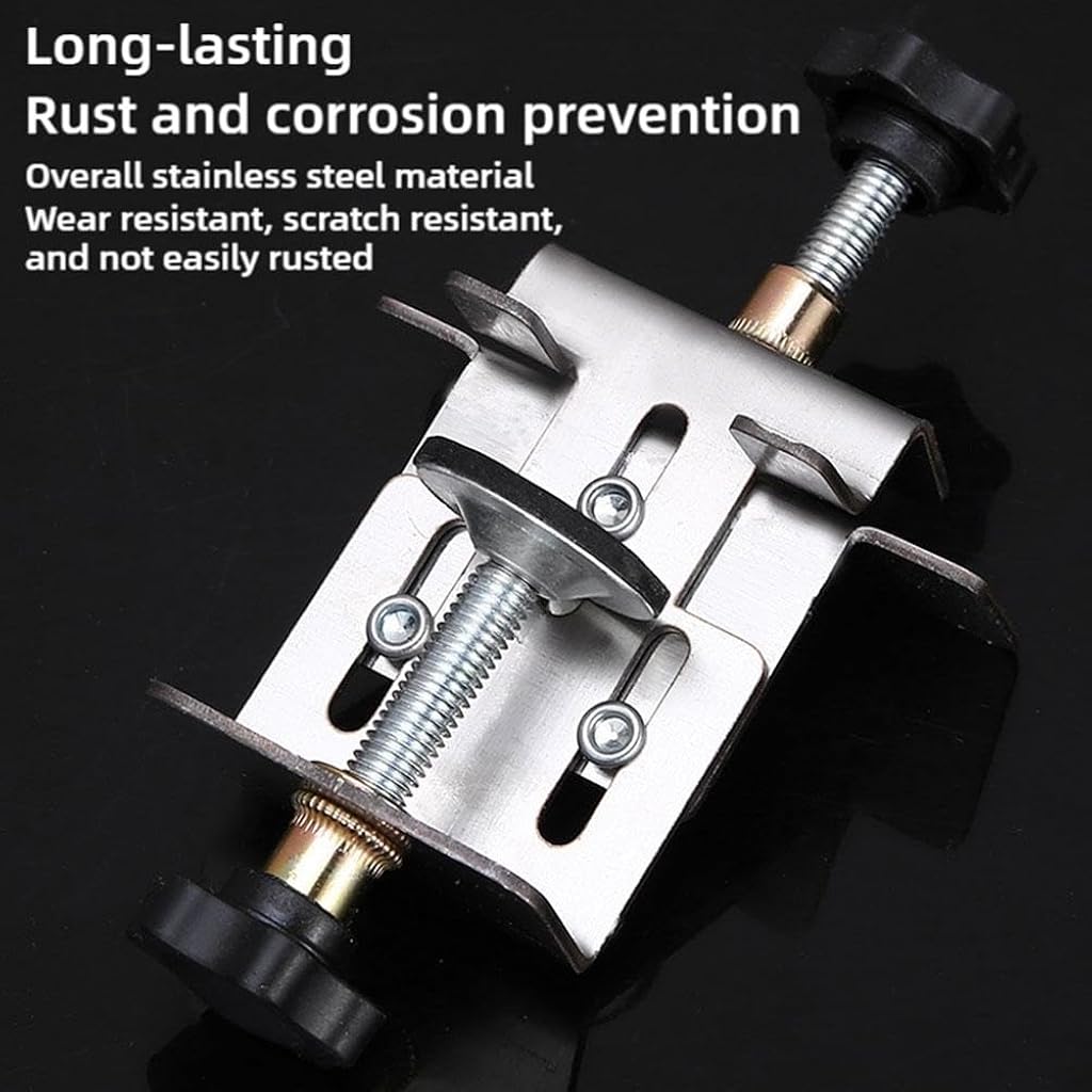 Serplex® Cabinet Door Installation Jig Mounting Tool Adjustable Jig with Door Support, Third Hand Tool, Heavy Duty Stainless Steel Door Installation Jig