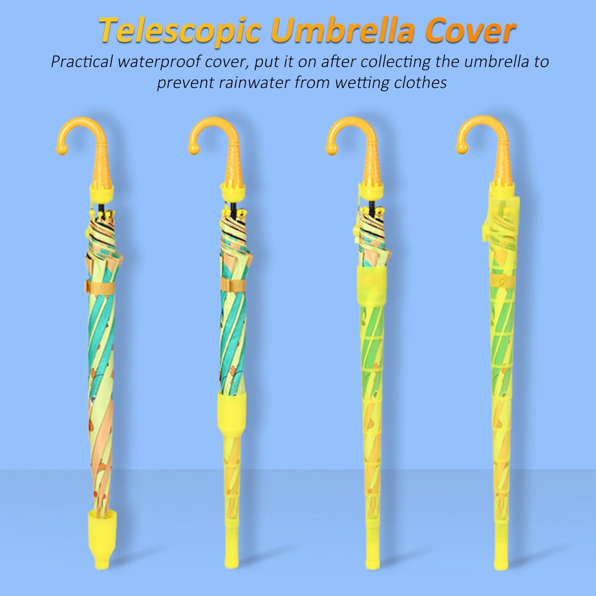 PATPAT Kids Umbrella for Sun & Rain UPF 50+ Black Coating Lining Design Strengthed 8-Ribbed Windproof Umbrella Travel Lightweight Umbrella for Kids Cartoon Dinosaur Print Umbrella