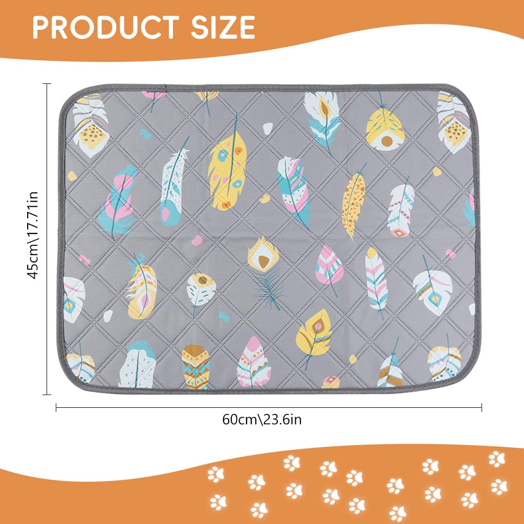 Qpets Dog Pee Pad Large Size Multi-layer Leak-Proof Dog Pee Pad Non-slip Puppy Training Pad, Bed Sheet for Pet, Washable & Reusable Pee Pads for Dogs (60x45CM)