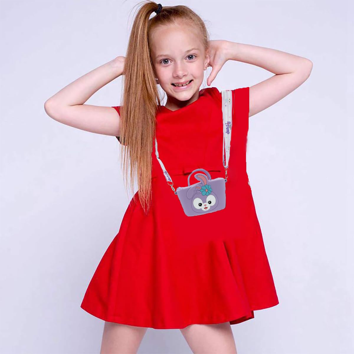 PALAY Mini Stella-Lou Silicone Cute Sling Bag for Girls Kids, Kawaii Handbag for Kids Cute Crossbody Bags with Detachable Shoulder Strap, Girls Gift
