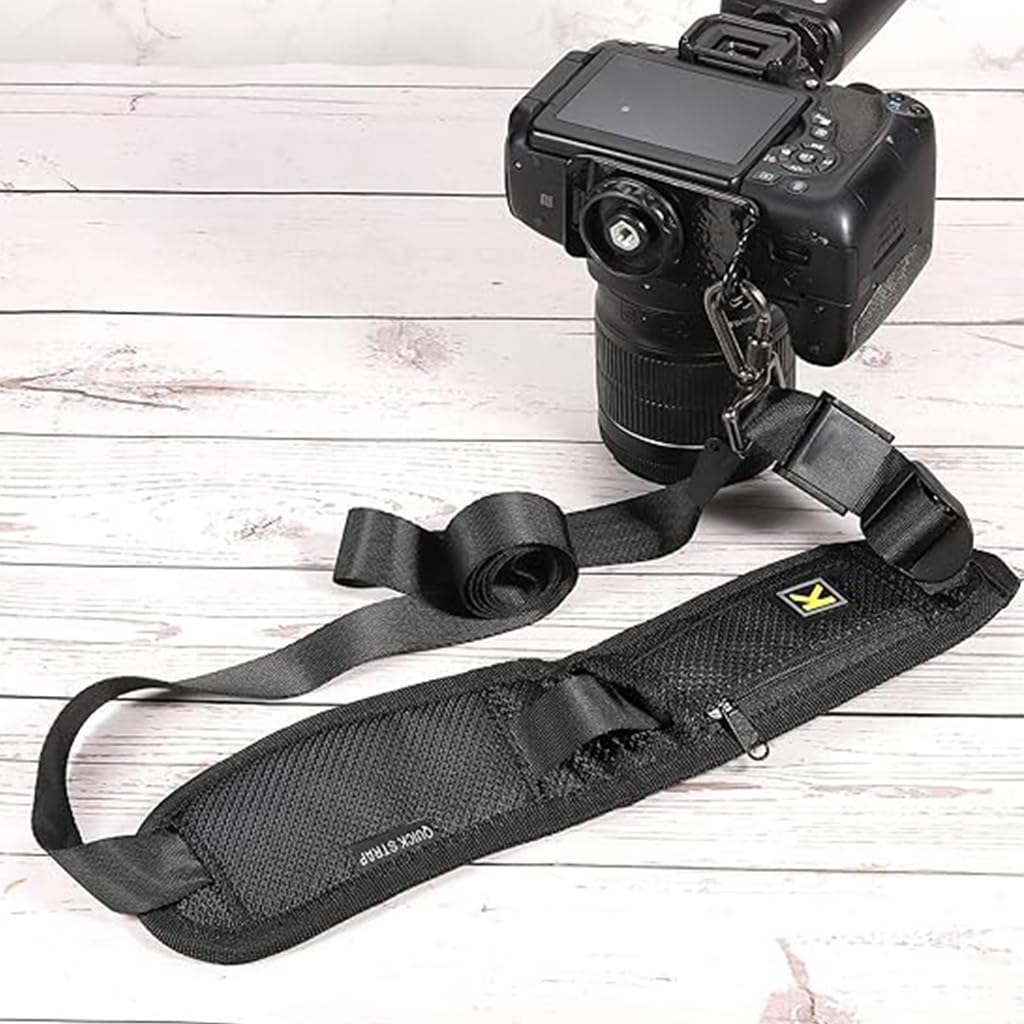 ZORBES Camera Shoulder Strap with Pockets Breathable Wide Padded DSLR Camera Shoulder Strap Adjustable Camera Shoulder Strap with Quick Release Buckles Universal Camera Shoulder Strap