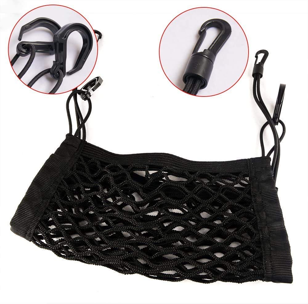 STHIRA 2-Layer Car Mesh Organizer - Seat Back Net Bag, Barrier of Backseat Pet Kids,Cargo Tissue Purse Holder,Driver Storage Netting Pouch,Car Divider
