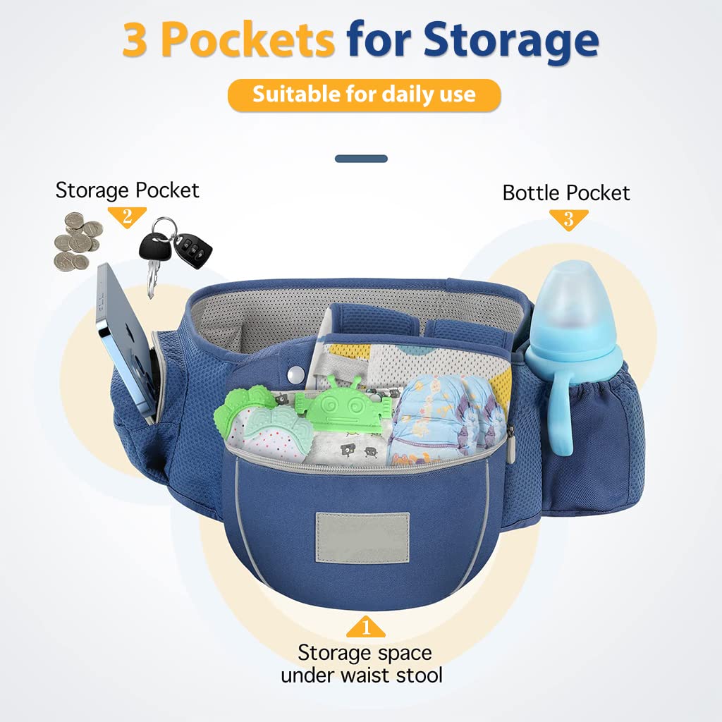 SNOWIE SOFT 7 in 1 Baby Carrier with Seat Belt and Lumbar Support for Newborn to Toddler, Soft and Breathable Baby Carry Bags for 0-36 Months Baby (22-40lbs)