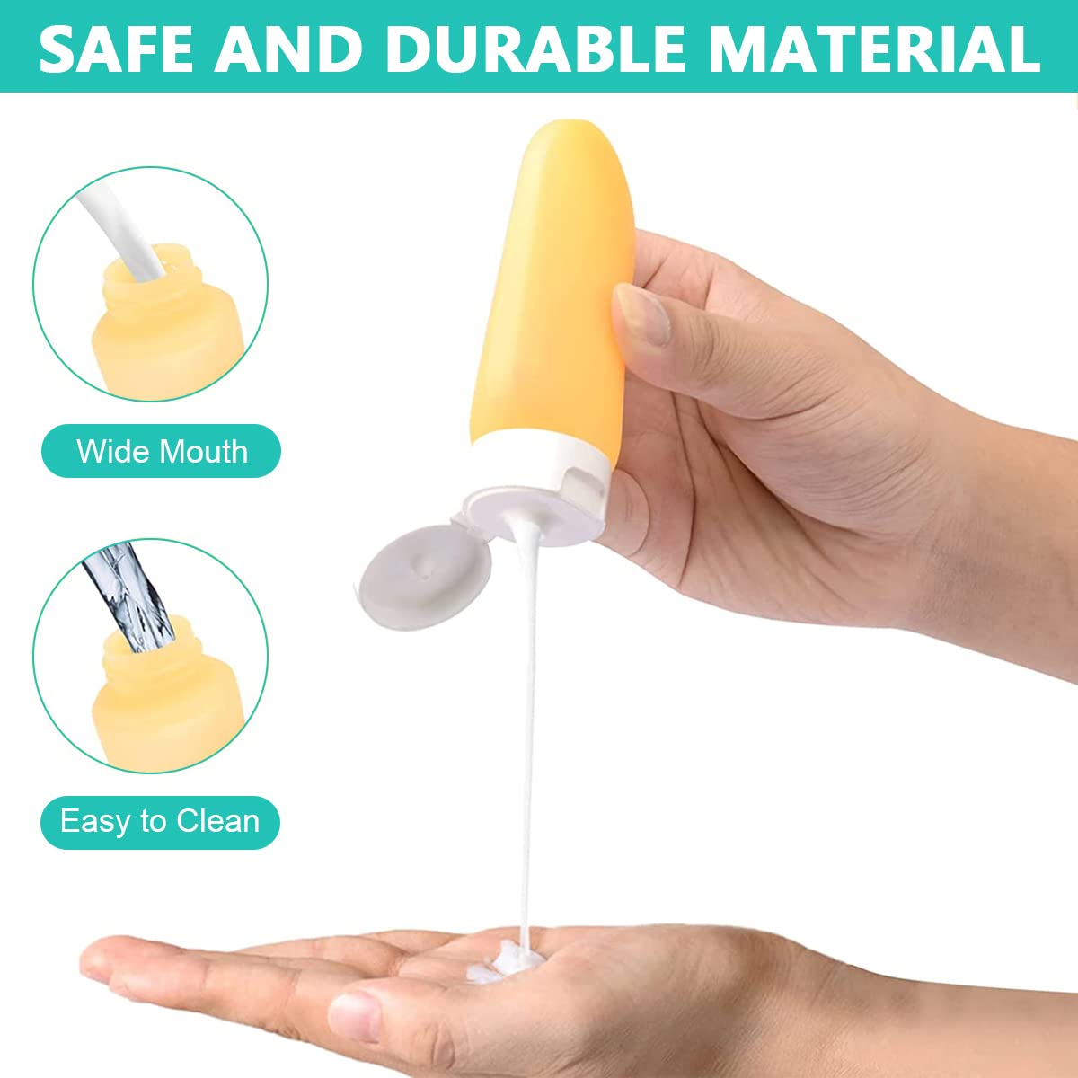 MAYCREATE Travel Bottles for Toiletries, 11pcs Set Leak Proof Squeeze Bottle for Travel, Spray Bottles & Cream Jars Kit, Refillable Containers Dispenser Bottle for Shampoo Lotion Conditioner