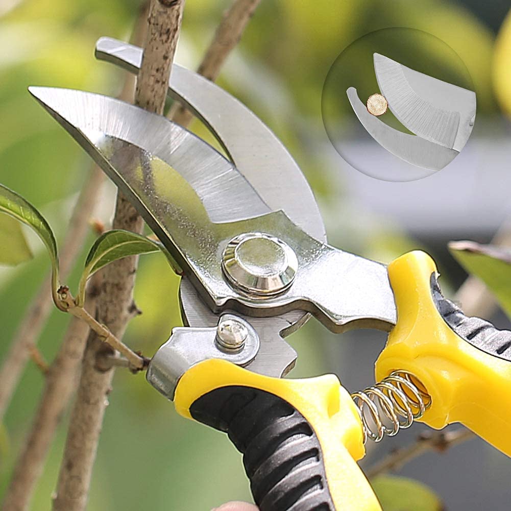 HASTHIP Garden Tools for Home Gardening,Weeder,Transplanter,Trowel,Hand rake, Pruner, Garden Tool with Cast Aluminium Heads and Ergonomic Handles, Tools Kit Set (Multi)