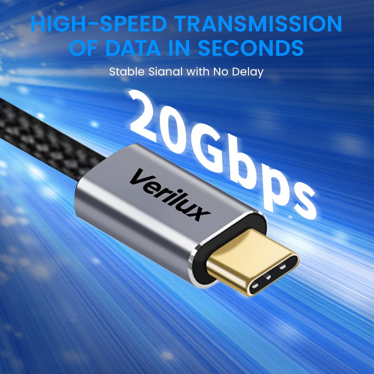 ZORBES Type?C To?Type?C?Cable, 5A 100W Thunderbolt 4 Cable Support 40Gbps Data Transfer, 8K Display, 10Ft C To C?Type?Cable?Fast?Charging With L Shape Design for MacBook Pro/Air iPad Pro USB C Device