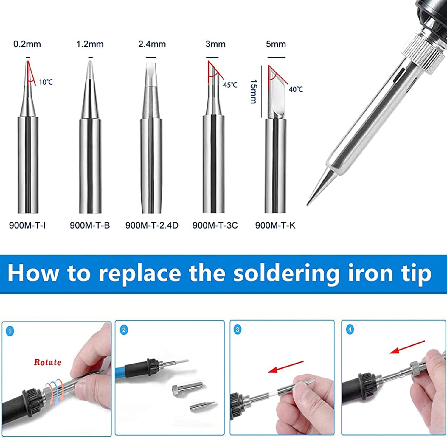 Serplex Corslet Soldering Tool Kit with Adjustable Temperature Welding Iron, 5 Tips, Desoldering Pump, 2 Tweezers, Tin Wire Tube, Stand and 6 Aid Tools (SOLDERING IRON KIT), Multicolour, Plastic, Steel