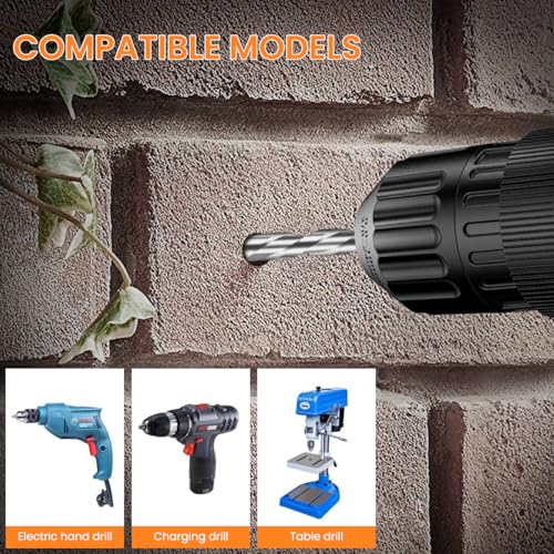 Serplex® Masonry Drill Bit Set 7-Piece Set (3/4/5/6/8/10/12mm) Concrete Drill Bit Set for Glass/Brick/Plastic/Wood/Tile/Etc, Industrial Strength Carbide Drill Bits Tip High-Strength Twist Drill Bit 2 PCS