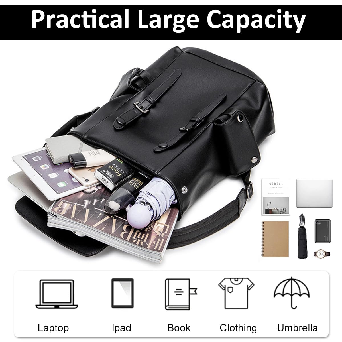 GUSTAVE Laptop Backpack 15.6 Inch Travel Backpack Laptop Rucksack
