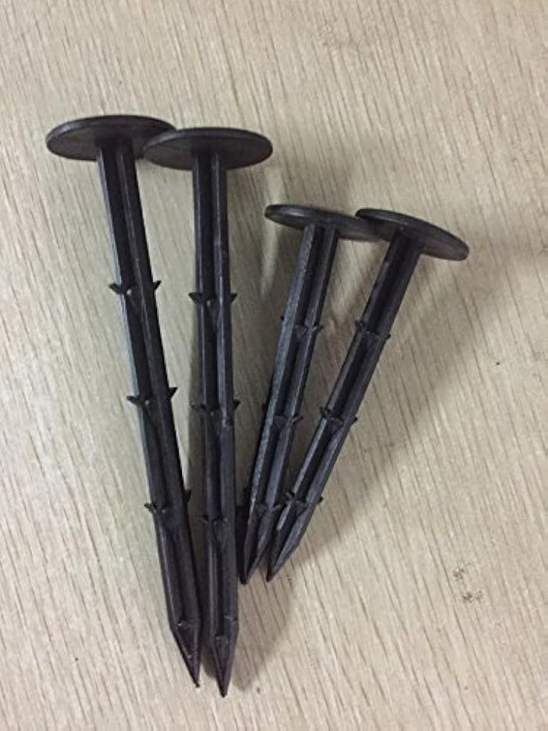 HASTHIP 50 Pcs Landscape Staples for Securing Landscape Fabric, Ground Cover or Drip Irrigation Tubing, Anti-UV Plastic Garden Stakes Staples Securing Pegs (11cm)