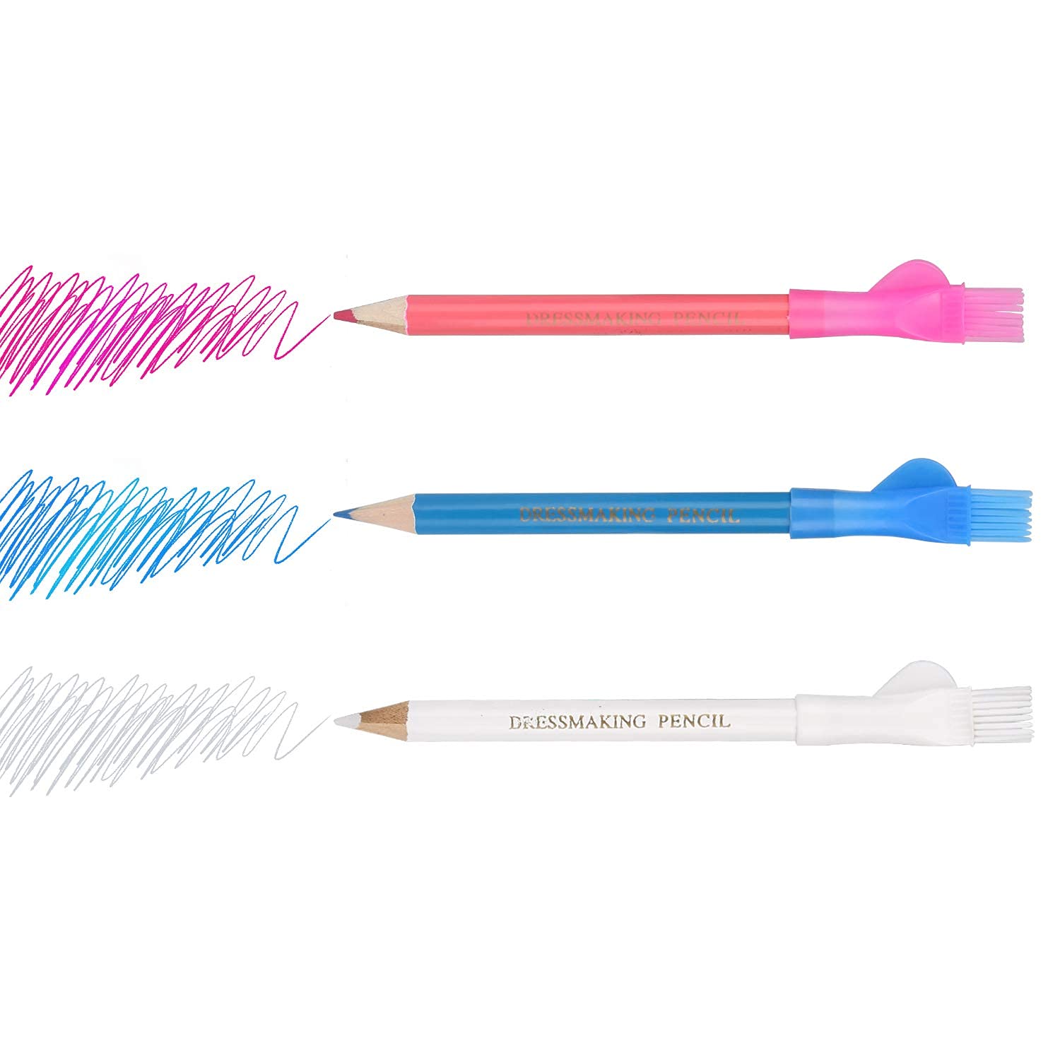 HASTHIP 10 Pcs of Color Tailor Chalk, 2 Sewing Fabric Pencils with Brush and Tailoring Tool Set with 4 Erasable Fabric Marking Pens with 4 Refills, DIY Supplies