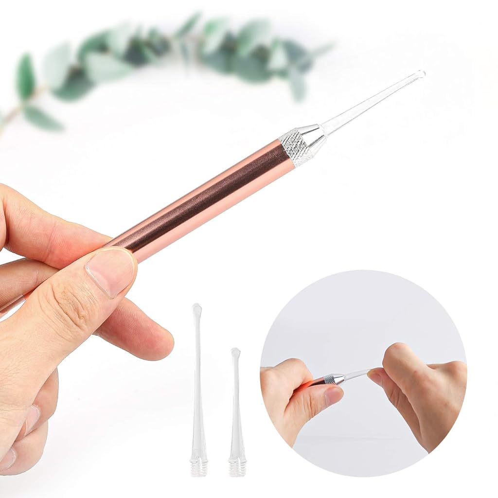 MAYCREATE 10PCS Ear Wax Cleaner Stainless Steel Ear Wax Remover Tool Kit Grade Stainless Steel Ear Pick Tools for Adults and Kids Ears Cleaning(Batteries Included)