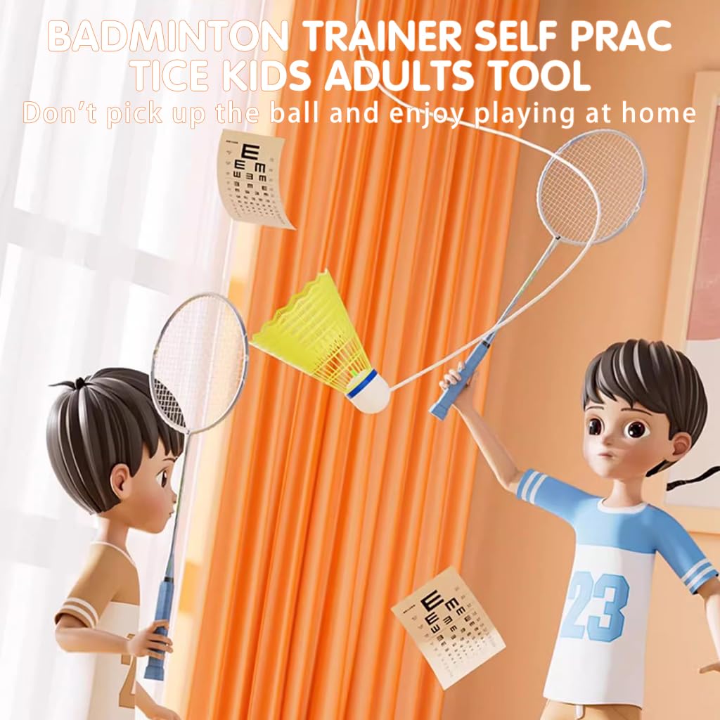 Optifit Automatic Rebound Badminton Trainer, Badminton Rebound Trainer, Parent-child interaction Kid toys for exercise and leisure, Badminton training device for kids and badminton beginners